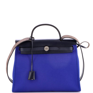 Hermes Herbag Zip Leather and Toile 31