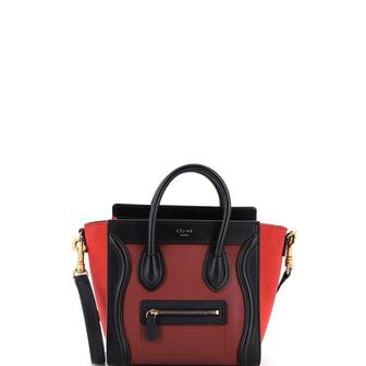 Celine Tricolor Luggage Bag Leather Nano