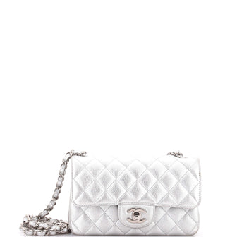 Chanel Classic Single Flap Bag Quilted Metallic Lambskin Mini
