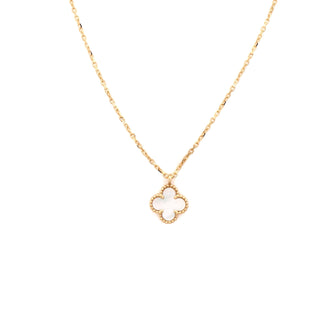 Van Cleef & Arpels Sweet Alhambra Pendant Necklace 18K Yellow Gold and Mother of Pearl
