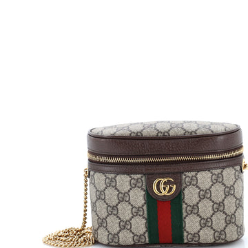 Gucci Ophidia Chain Belt Bag GG Coated Canvas Small