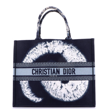 Christian Dior Book Tote Embroidered Canvas Large