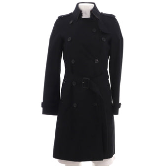Burberry Women's Kensington Mid-Length Trench Coat Cotton