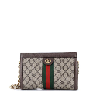 Gucci Ophidia Chain Shoulder Bag GG Coated Canvas Small
