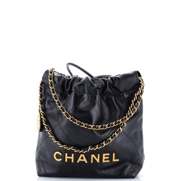 Chanel 22 Chain Hobo Quilted Calfskin Mini
