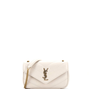Saint Laurent Loulou NM Shoulder Bag Matelasse Chevron Leather Mini