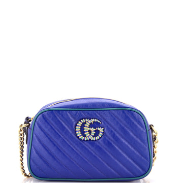 Gucci GG Marmont Shoulder Bag Diagonal Quilted Leather Small