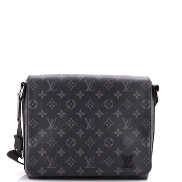 Louis Vuitton District Messenger Bag Monogram Eclipse Canvas PM