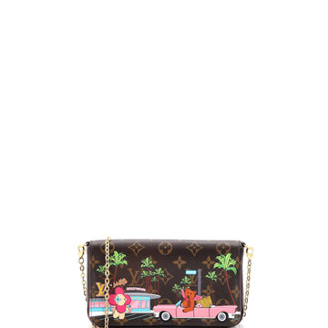 Louis Vuitton Felicie Pochette Limited Edition Vivienne Xmas Monogram Canvas