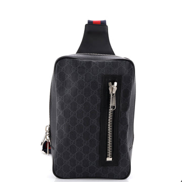 Gucci Soft Zip Sling Bag GG Coated Canvas Small