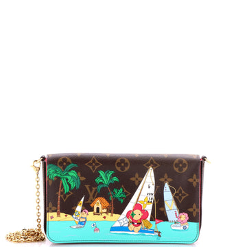 Louis Vuitton Felicie Pochette Limited Edition Vivienne Xmas Monogram Canvas