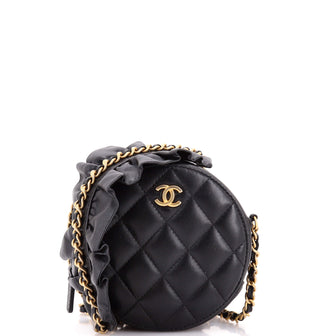 Chanel Romance Round Clutch with Chain Quilted Lambskin