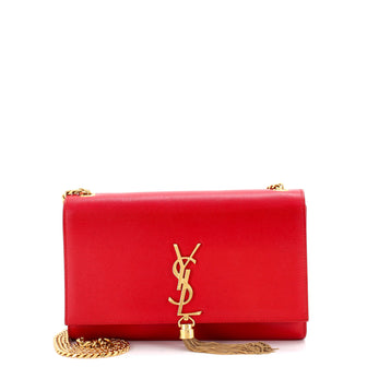Saint Laurent Classic Monogram Tassel Crossbody Bag Leather Medium