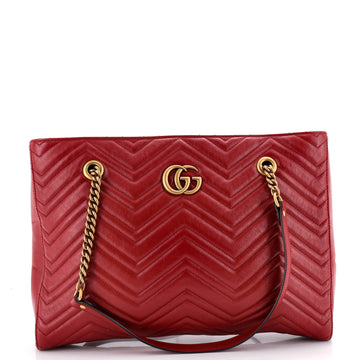 Gucci GG Marmont Zip Tote Matelasse Leather Medium