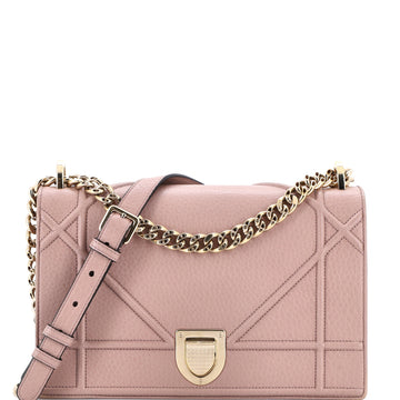 Christian Dior Diorama Flap Bag Grained Calfskin Medium