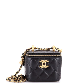 Chanel Perfect Fit Vanity Case with Chain Quilted Calfskin Mini