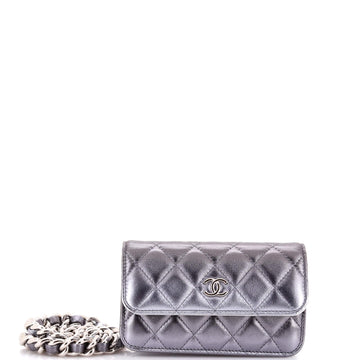 Chanel Coco Punk Chain Clutch Quilted Gradient Metallic Lambskin
