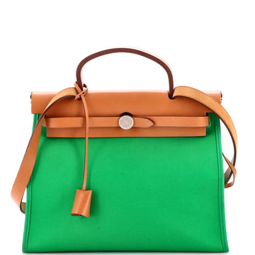Hermes Herbag Zip Leather and Toile 31