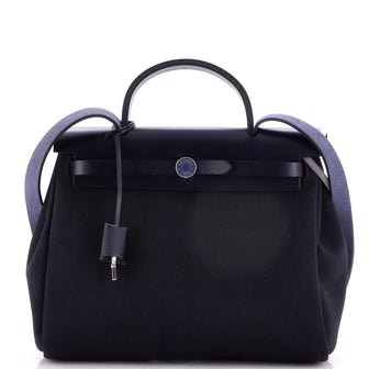 Hermes Herbag Zip Leather and Toile 31