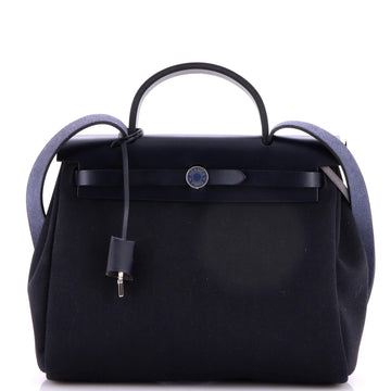 Hermes Herbag Zip Leather and Toile 31