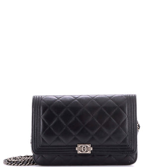 Chanel Boy Wallet on Chain Quilted Lambskin