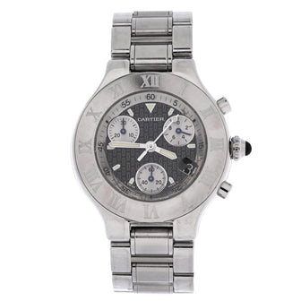 Cartier Must 21 Chronoscaph Quartz Watch Stainless Steel 38