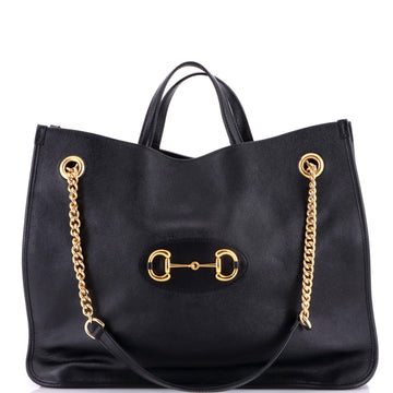 Gucci Horsebit 1955 Chain Tote Leather Large