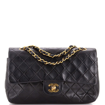 Chanel Vintage Classic Double Flap Bag Quilted Lambskin Medium