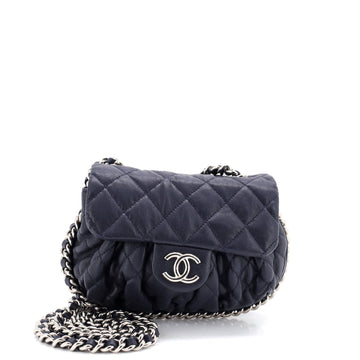 Chanel Chain Around Flap Bag Quilted Leather Small