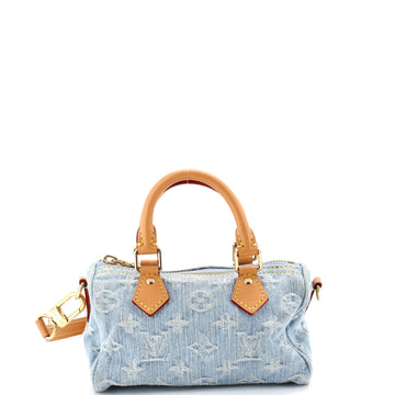 Louis Vuitton Speedy Bandouliere NM Bag Monogram Denim Sky Nano