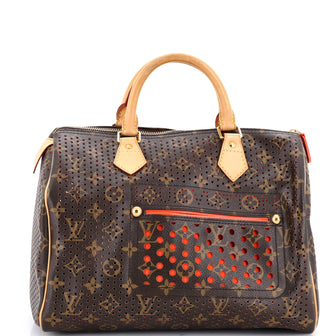Louis Vuitton Speedy Handbag Perforated Monogram Canvas 30