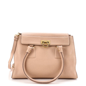 Salvatore Ferragamo Lotty Satchel Leather Medium