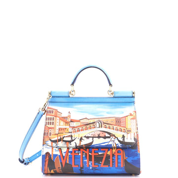 Dolce & Gabbana Miss Sicily Bag Printed Leather Medium