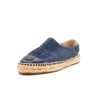 Chanel Women's CC Cap Toe Espadrilles Tweed with Leather
