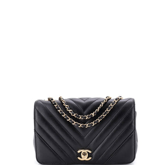 Chanel Statement Flap Bag Chevron Calfskin Mini