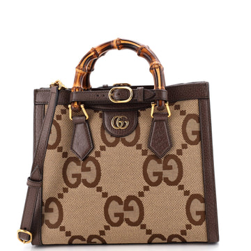 Gucci Diana NM Bamboo Handle Tote Jumbo GG Canvas Small