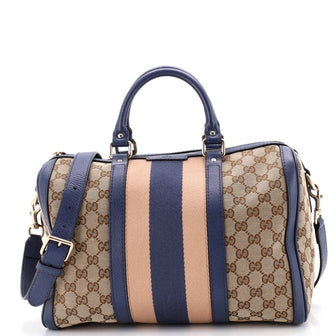 Gucci Vintage Web Boston Bag GG Canvas Medium