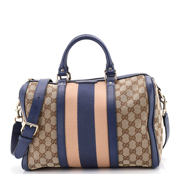 Gucci Vintage Web Boston Bag GG Canvas Medium