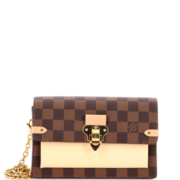 Louis Vuitton Vavin Chain Wallet NM Damier with Leather