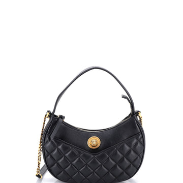 Versace Medusa Half Moon Bag Quilted Leather
