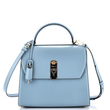 Salvatore Ferragamo Boxyz Top Handle Bag Leather Large