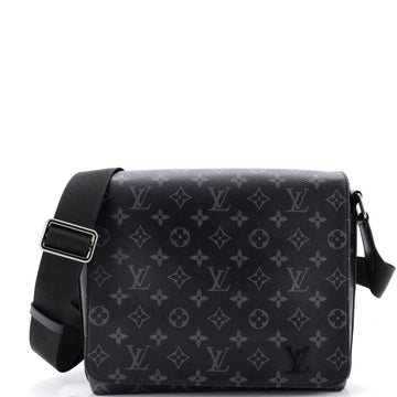 Louis Vuitton District Messenger Bag Monogram Eclipse Canvas PM