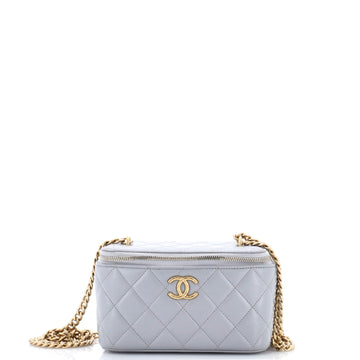 Chanel All Slide Long Vanity Case with Chain Quilted Lambskin Small