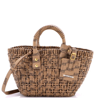 Balenciaga Bistro Panier Bag BB Monogram Coated Canvas XS