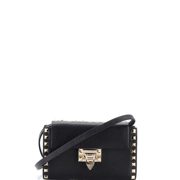Valentino Garavani Rockstud Flip Lock Flap Bag Leather Small