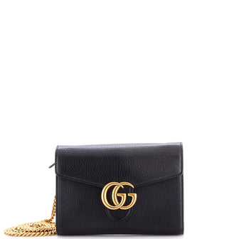 Gucci GG Marmont Chain Wallet Leather Mini