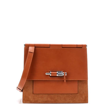 Hermes Sacabar Shoulder Bag Doblis Suede and Swift 24