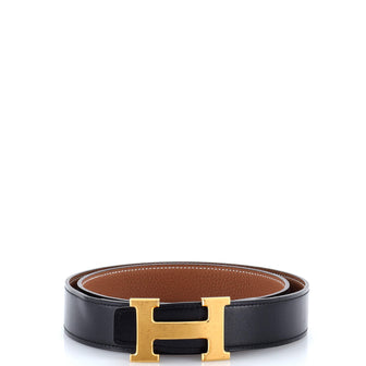 Hermes Constance Martelee H Reversible Belt Leather with Brushed Hardware Medium