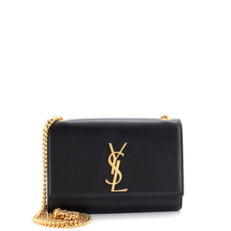 Saint Laurent Classic Monogram Crossbody Bag Grainy Leather Small