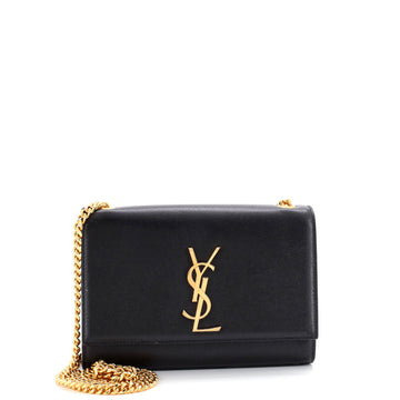 Saint Laurent Classic Monogram Crossbody Bag Grainy Leather Small